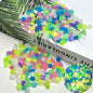 100-500pcs Glowing Garden Pebbles Glow in the Dark Non Toxic Reusable Luminous Stones For Garden Patio Aquarium DIY Decoration