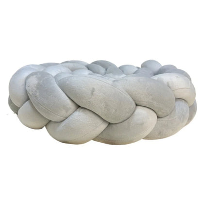 Handmade Knotted Floor Mat Woven Decorative Pillow Comfortable Soft Stitched Knitted Pillow for Living Room Bed Decorations