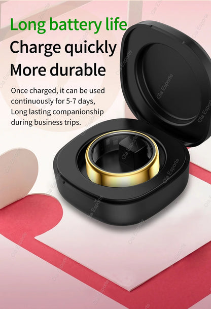 2026 New Smart ring Men Women HD Touch Screen Heart Rate Oxygen Sleep Tracker IP68 Water-resistant Long Battery Android IOS