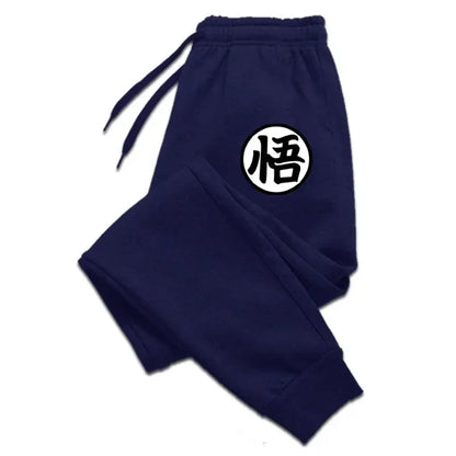 Fitness men's sports pants, long pants, sportswear, jogging pants, Japanese anime Goku printed hip-hop streetwear