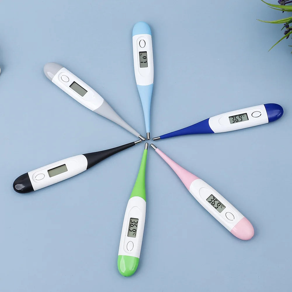 Digital Thermometer with Soft Tip, Oral & Armpit Temperature Test for Baby Adults, Home First Aid Fever Detection Tool