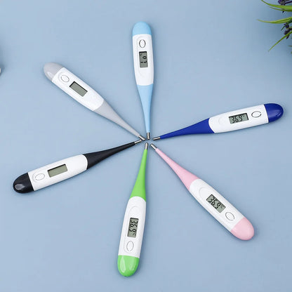 Digital Thermometer with Soft Tip, Oral & Armpit Temperature Test for Baby Adults, Home First Aid Fever Detection Tool