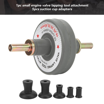 Car Valve Lapping Tool Attachment Kit Engine Valve Lapper Kit Valve Grinding Tool with 5 Suction Plates 1000rpm-1250rpm