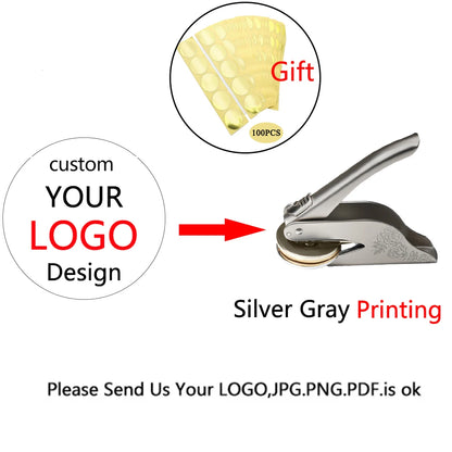 Customized Book Embossed Stamp Personalized Custom LOGO Embosser Seal Wedding Invitation Library Customize Embossing Paper Stamp