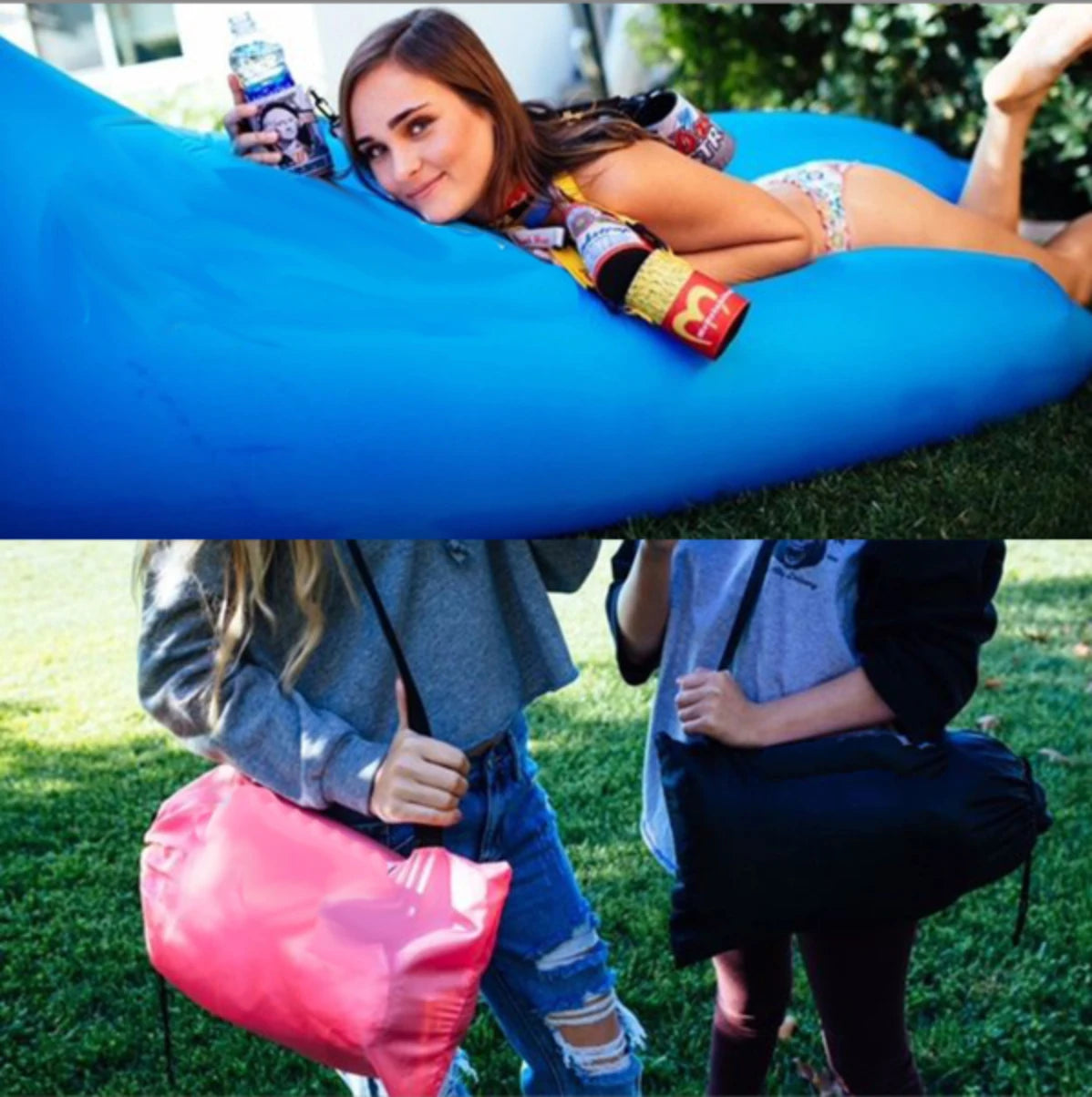 Outdoor Portable Inflatable Sofa Foldable Beach Park Inflatable Bed Grassland Music Festival Camping Supplies Birthday Gift