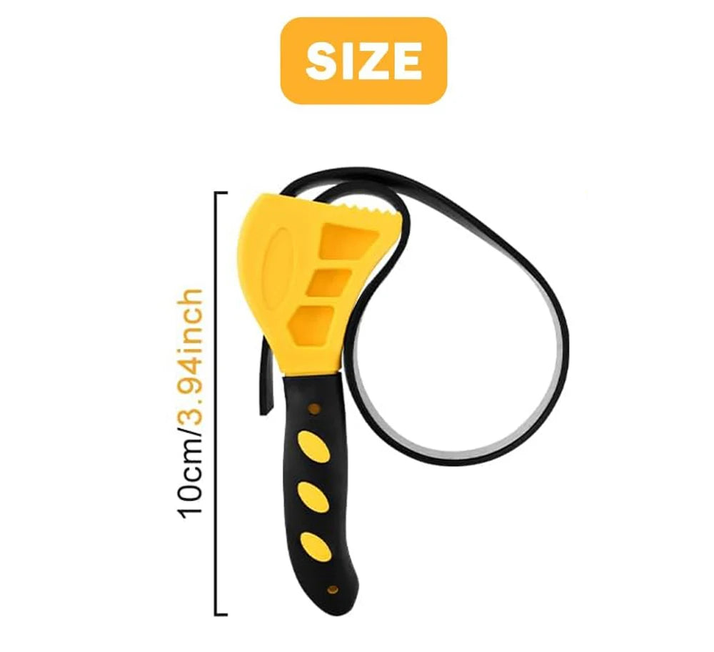 6inch Multifunctional Belt Wrench Oil Filter Puller Strap Spanner Chain Wrench Strap Opener Adjustable Disassembly Tool