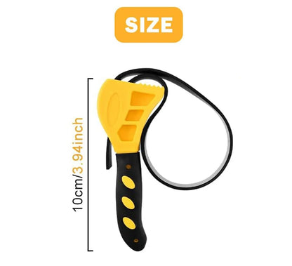 6inch Multifunctional Belt Wrench Oil Filter Puller Strap Spanner Chain Wrench Strap Opener Adjustable Disassembly Tool