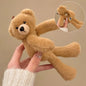 1PC Cute Plush Teddy Bear Hair Claw Clip, Sweet Bow Decor Jaw Clip, Kawaii Hair Accessory For Girls Daily Casual Styling