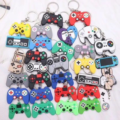10/20PCS PVC Game Machine Keychain Keyring Cute Gamepad Joystick Key Chain Keychains Bag Car Hanging fit Men Boy Keys