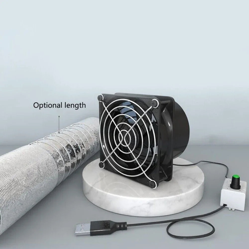USB Adjustable Speed Solder Smoke Absorber ESD Fume Extractor Fan Pipe Duct Exhuast Fan With Pipe Tub Ventilation Fan