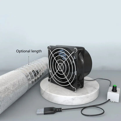 USB Adjustable Speed Solder Smoke Absorber ESD Fume Extractor Fan Pipe Duct Exhuast Fan With Pipe Tub Ventilation Fan