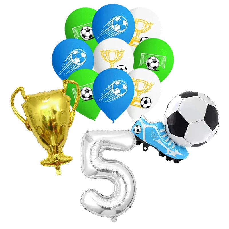 Blue Football Birthday Party Decoration Soccer Birthday Party Plate Cup Napkins Cotillon Birthday Soccer Star Happy Birthday Set
