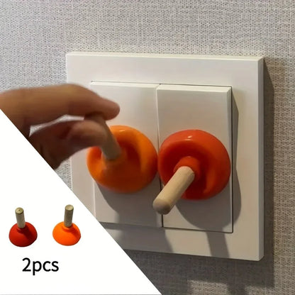 2PCS Switch decoration wall sticker creative lamp socket transformation funny small ornament toilet plug car ornament decoration