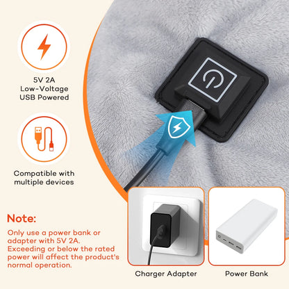 Heating Pad for Neck and Shoulders and Back Three Gear Hot Compress Cervical Shawl Warmer USB for Shoulder Neck Back Relax Brace