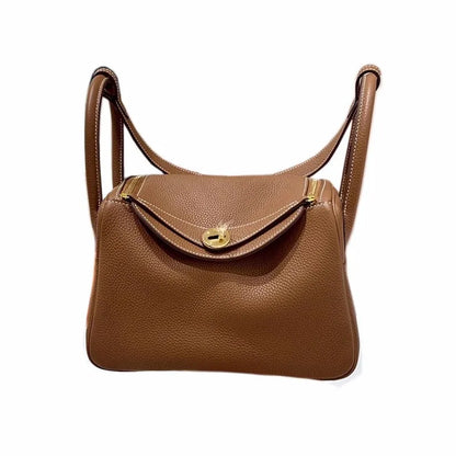 Women's Handbag 2025 New Style Top Layer Cowhide Leather Lundy Mini Doctor Bag Genuine Leather Handbag Single Shoulder Crossb...
