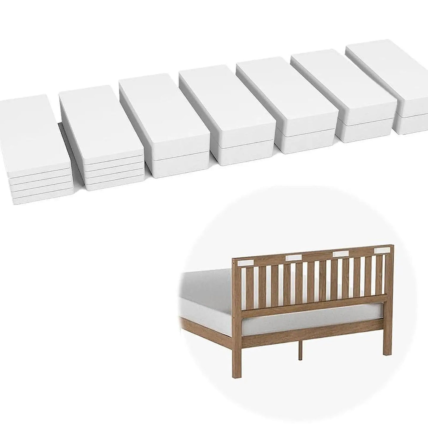 20 Pieces Headboard Stoppers Bed Stoppers Multifunction 10 Thin and 10 Thick Pads Furniture Pads Wall Protector for Bed Frame