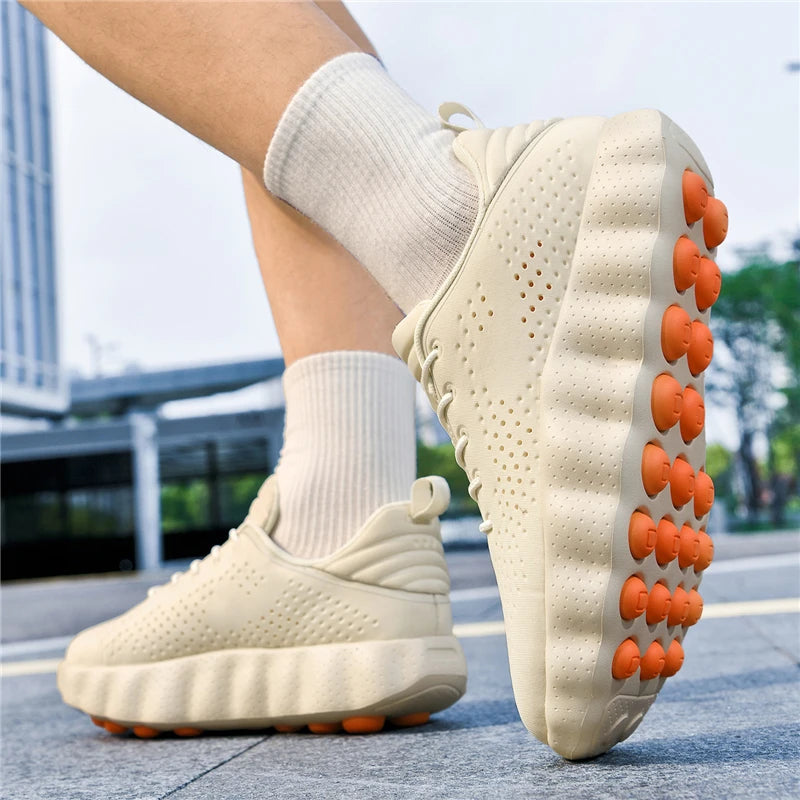 ClaWave Men Women Running Shoes Massage Particles Supercritical Cushioning Breathable Knit Sports Sneakers Non-slip Walking Shoe