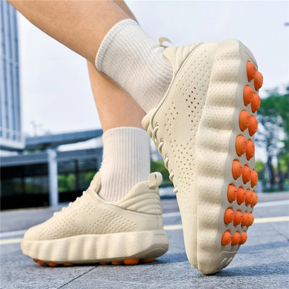 ClaWave Men Women Running Shoes Massage Particles Supercritical Cushioning Breathable Knit Sports Sneakers Non-slip Walking Shoe