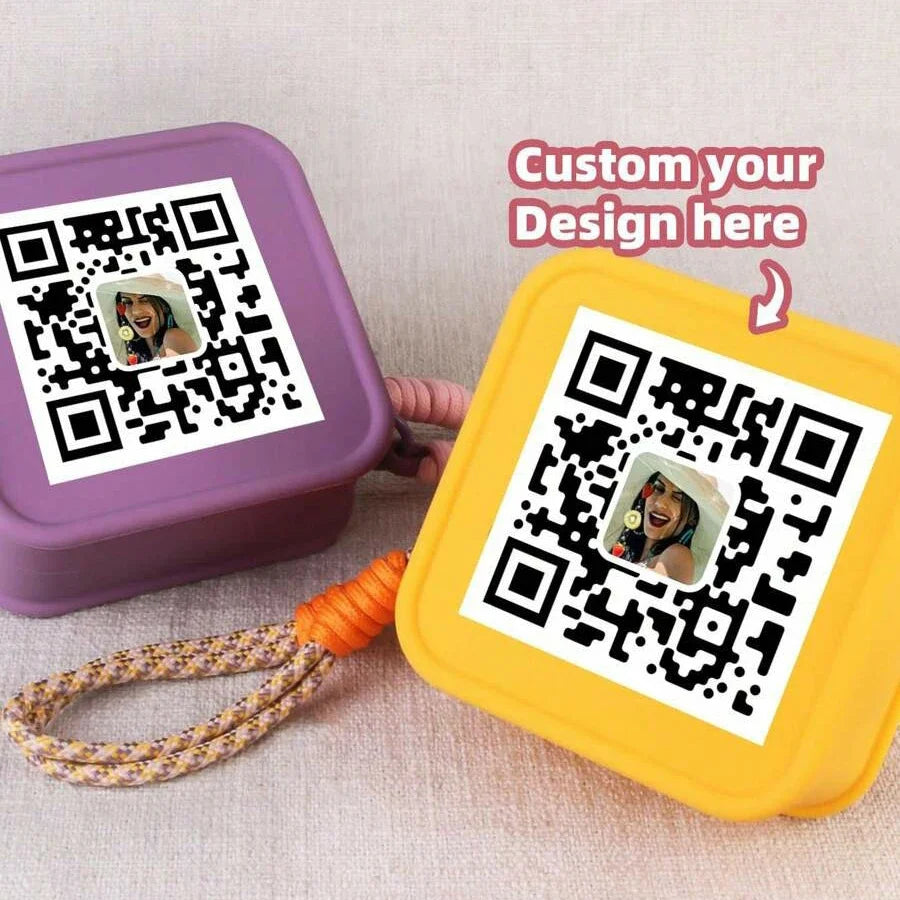 35/60PCS Personalized QR Code Stickers Upload Your Exclusive QR Code LOGO Images and Text Suitable for Weddings Birthday Parties
