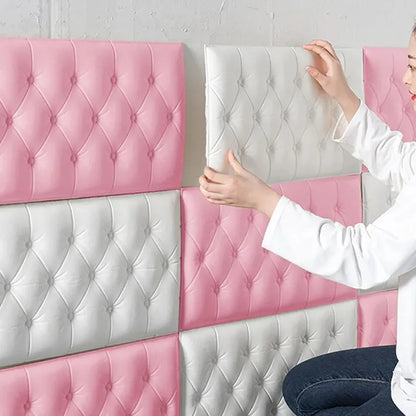 Self adhesive anti-collision soft foam pad 3D tatami thick wall sticker wallpaper for children's bedroom living room wall pad