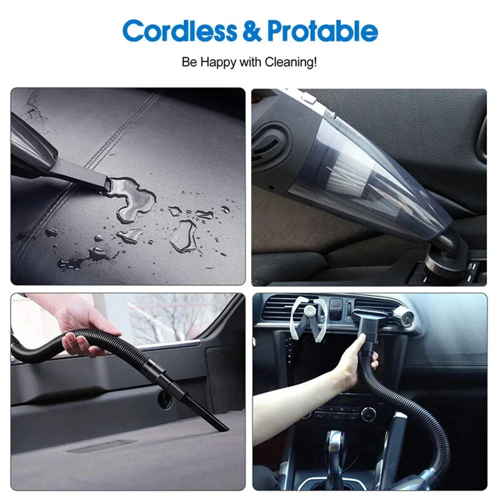 Portable Wireless Vacuum Cleaner 6000pa Powerful Suction Rechargeable Handheld Vacuum Cleaner Quick Charge for Car Home Pet Hair
