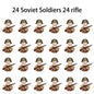 WWII Infantry Military Soldier War National Army Mini Gun armament Models Building Blocks Building Blocks Toys for Kids