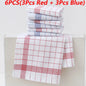 Large Plaid Kitchen Dish Towels Absorbent Tea Towels Soft and Reusable Cleaning Cloths Quick Drying Dish Rags for Washing Dishes