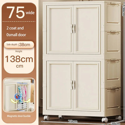 Home Use Baby Closet Easy Assembly Bedroom Storage Cabinet Thickened Children's Clothes Organizer Infant Wardrobe