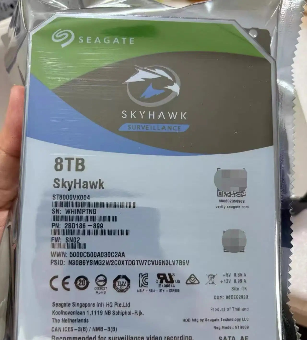 HDD New Original Seagate1TB 4TB 6TB 8TB 10TB 7200 RPM 256MB Cache SATA 6Gb/s 3.5" Internal Hard Drive ST10000VE001