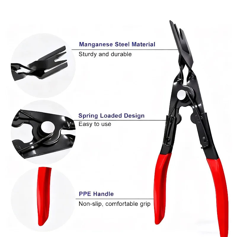 4Pcs Car Clip Pliers Set Fastener Removal Tool, Auto Trim Removal Tool Kit Pry Tool Set Car Door Panel Dashboard Repair Kit.