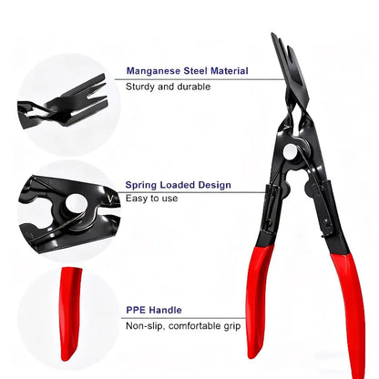 4Pcs Car Clip Pliers Set Fastener Removal Tool, Auto Trim Removal Tool Kit Pry Tool Set Car Door Panel Dashboard Repair Kit.