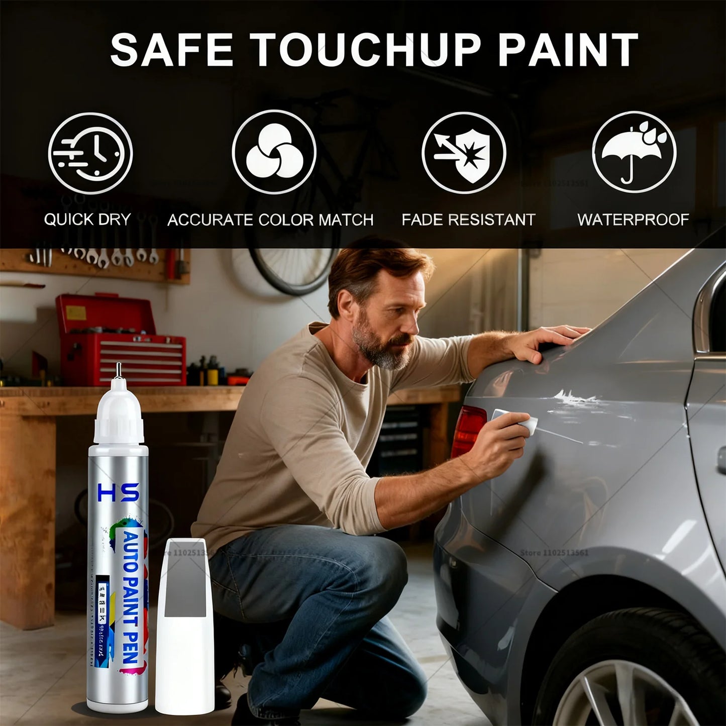 Car Paint Repair Pen For Cadillac XT4 Touch Up Scratch Remover DIY Auto Accessories White Purple Blue G59 Blue GZC Red GNT