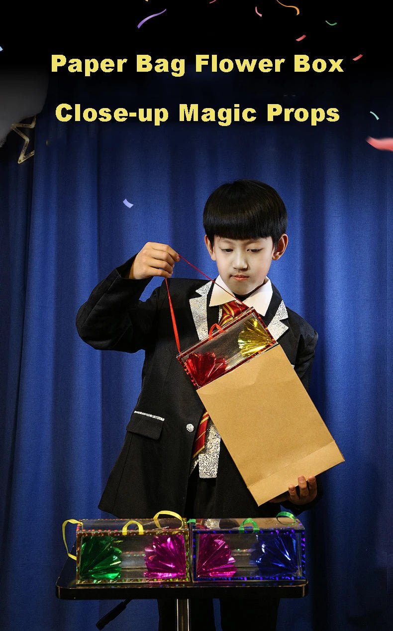 The middle Flower Box Production Dream Bag Magic Tricks Close Up Easy  Accessories  Paper  Empty  Output
