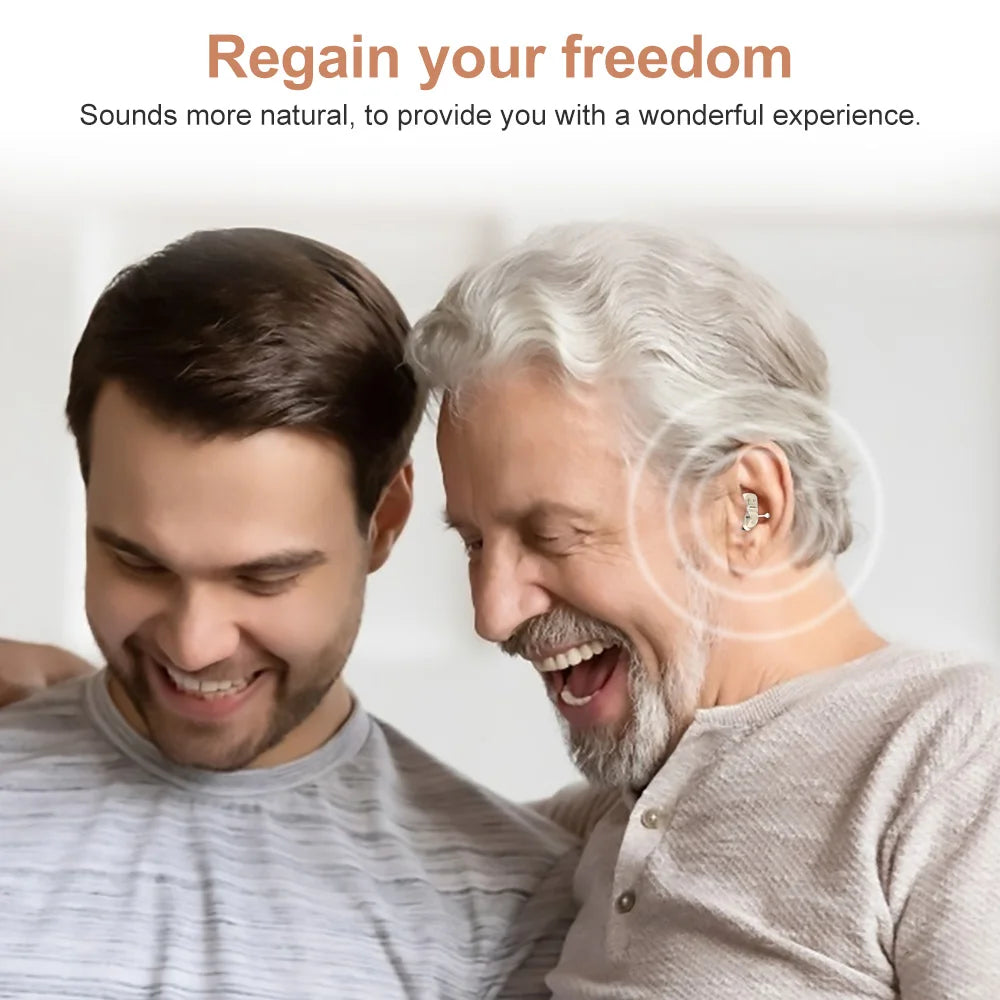 Hearing Aid CIC Intelligent Sound Amplifier Invisible Hearing Aids For Deafness/Elderly With A10 Battery Portable Audifonos