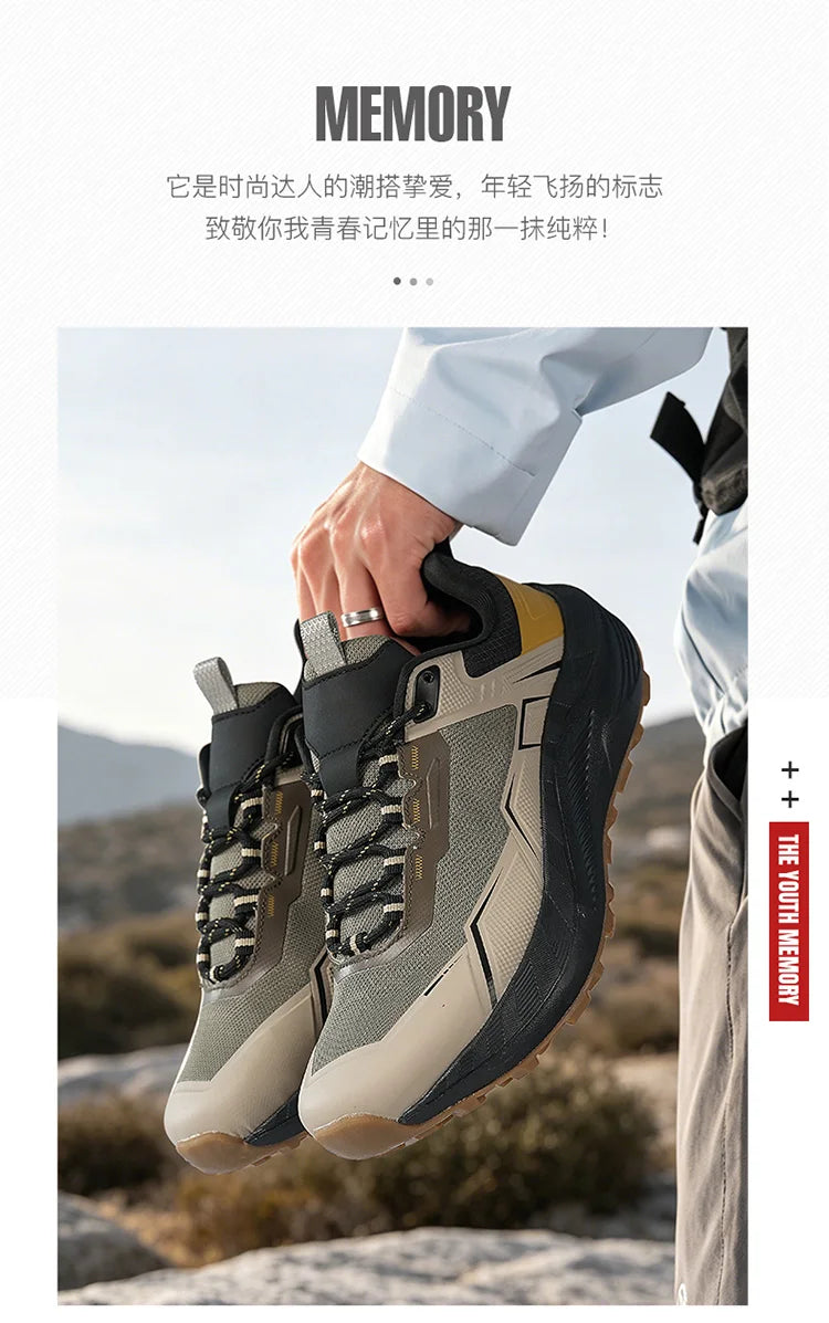 Men's Summer Breathable Non-slip Athletic Shoes, Cushioning Casual Footwear for Running, Travel, Outdoor Hiking and Mountaineeri