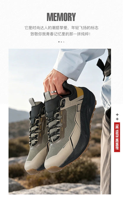 Men's Summer Breathable Non-slip Athletic Shoes, Cushioning Casual Footwear for Running, Travel, Outdoor Hiking and Mountaineeri