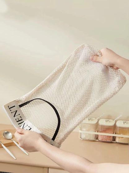 Hanging Storage Mesh Bags Kitchen Garbage Bag Storage Tools Wall-mounted Large-capacity Storage Bag Packaging Plastic Bag 1pc