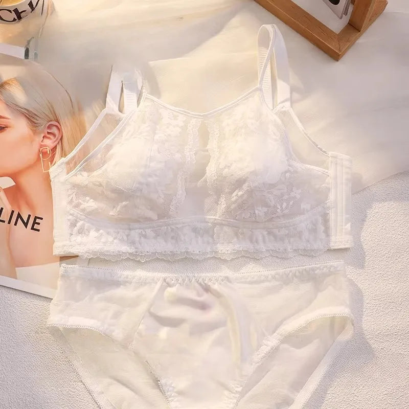French Style Lace Strapless Bra For Women Large Bust Slimmer Minimizer Sexy Beautiful Back Soft Comfort Lingerie Size 34-44