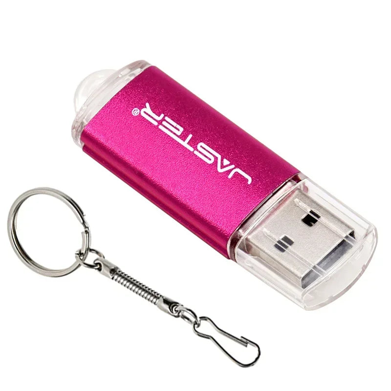 Colorful Mini USB Flash Drive 64GB Free Key Chain Pen Drive 32GB Creative Business Gift Memory Stick Black Red Purple Pendrive