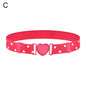 2022 Children Stretch Belts Girls Multicolor Adjustable Elastic Waist Belts with Heart Shape Buckle Waistband Accessories