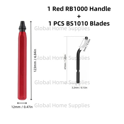 Deburring Tool Set RB1000 with Swivel Blades 1 or 11 PCS BS1010 BS1018 BK3010 BS3010 Metal Handle Deburr Tool Edge Burr Remove