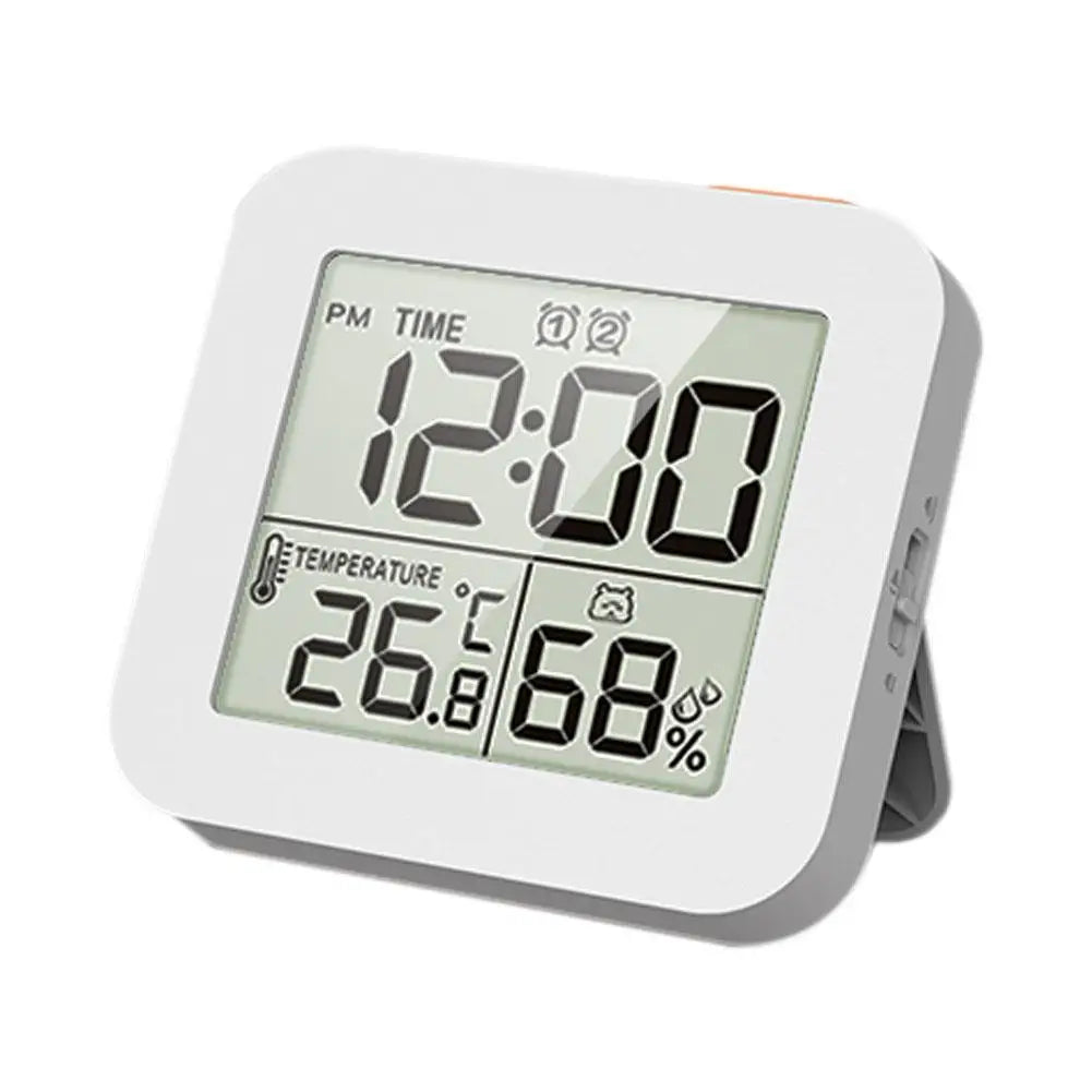 LCD Digital Alarm Clock Waterproof Bathroom Shower Timer For Cooking Shower Timer Temperature Humidity Display Hanger