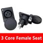 5/20PCS XLR Connector 3Pins Audio/Video Panel Mount Dustproof Charging Port Microphone Canon Female Socket With Protecting Cover