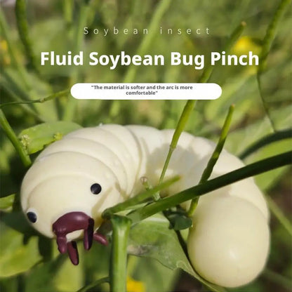 Squish Caterpillar Toy Soft Caterpillar Stretch Cute Sensory AntiStress Decompression Toys Soybean Bug Pinching Fun Toy