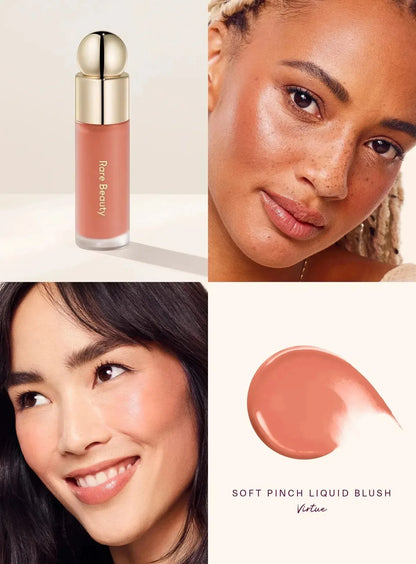 Rare Beauty Liquid Blush Shimmer Powder Blush Elastic Blush Easy-to-Blend Blush Lipstick Highlighter Long-Lasting Makeup Natura