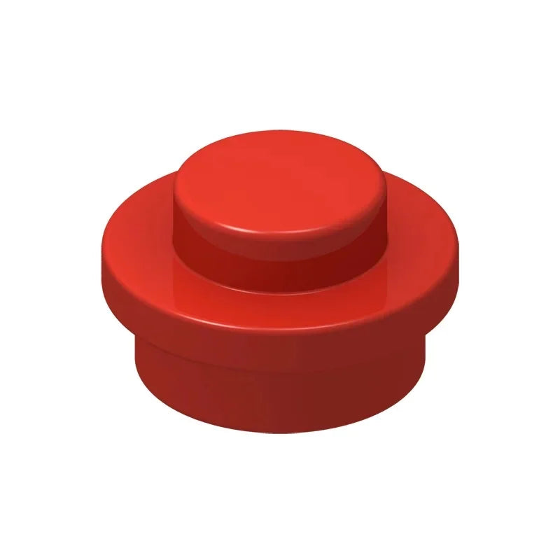 100PCS PLATE 1X1 ROUND Compatible With 4073 Round & Angles MOC Self-Locking Bricks Building Blocks Toys Accessories
