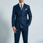 Men Double Breasted Suits 2 Pieces Slim Fit Wedding Tuxedo Premium Formal Blazer with Pants Prom Party Groom Office Wear