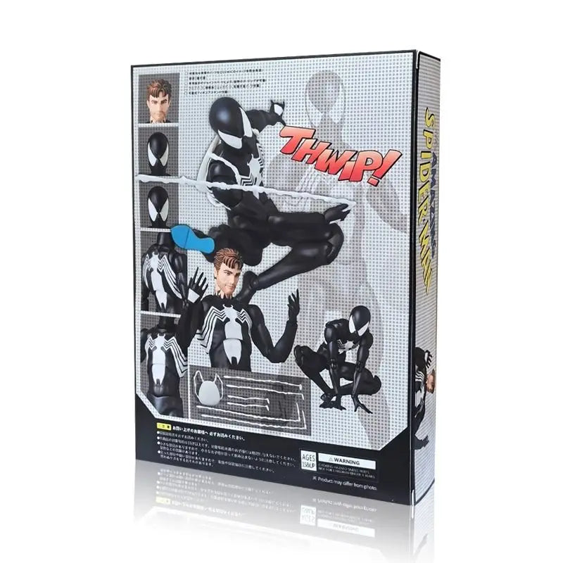 In Stock Ct Toys Spiderman Figure Mafex 147 Symbiotic Black Suit Venom The Amazing Spider-man Anime Action Figure Gifts Toys