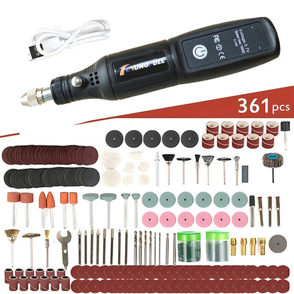 Mini Lithium Electric Drill 3.7V Cordless Rotary Tool for Engraving, Sanding, Polishing, Carving, Cutting, DIY Crafts