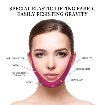 5Pcs/Box V-Shaped Firming Lifting Mask with Peptides Collagen Hydrating Moisturizing Gel Patches for Double Chin Cheek Care Mask